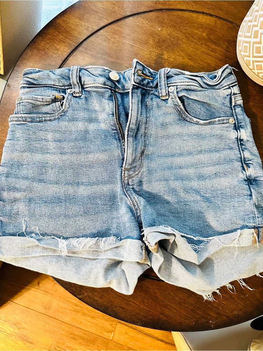 American Eagle Outfitters Light Blue Cutoff Denim Shorts
